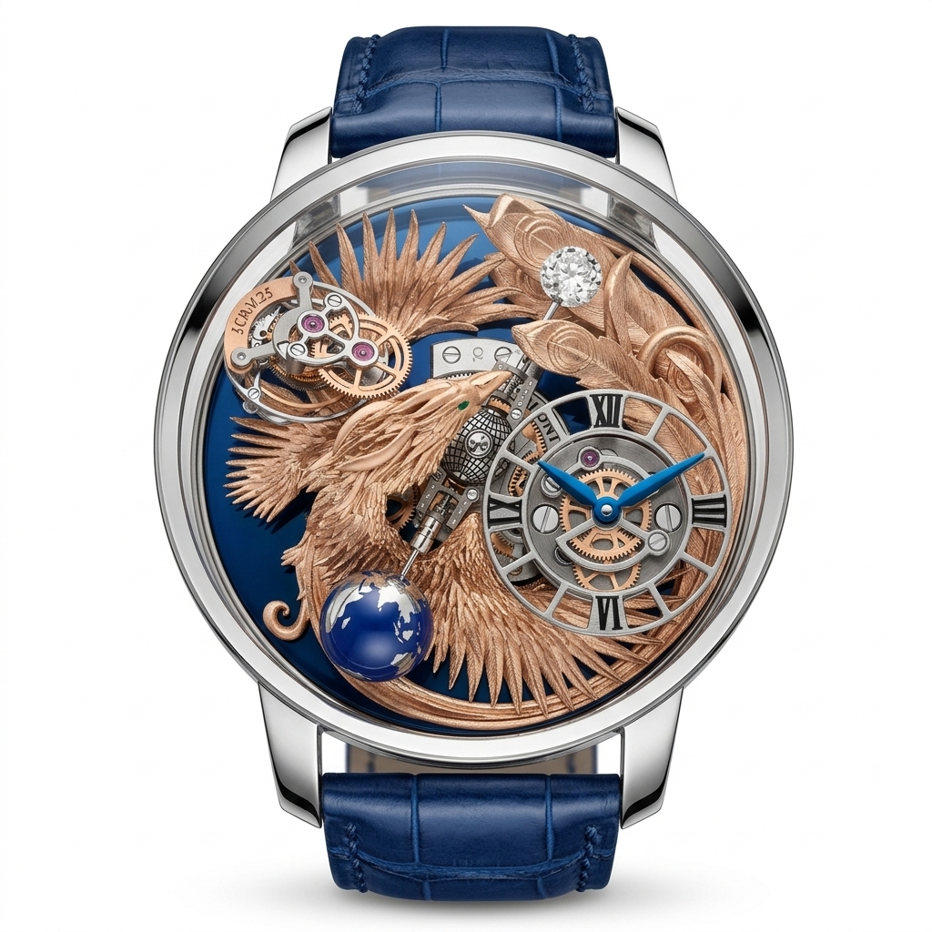 Luxury Eagle Globe Tourbillon Watch