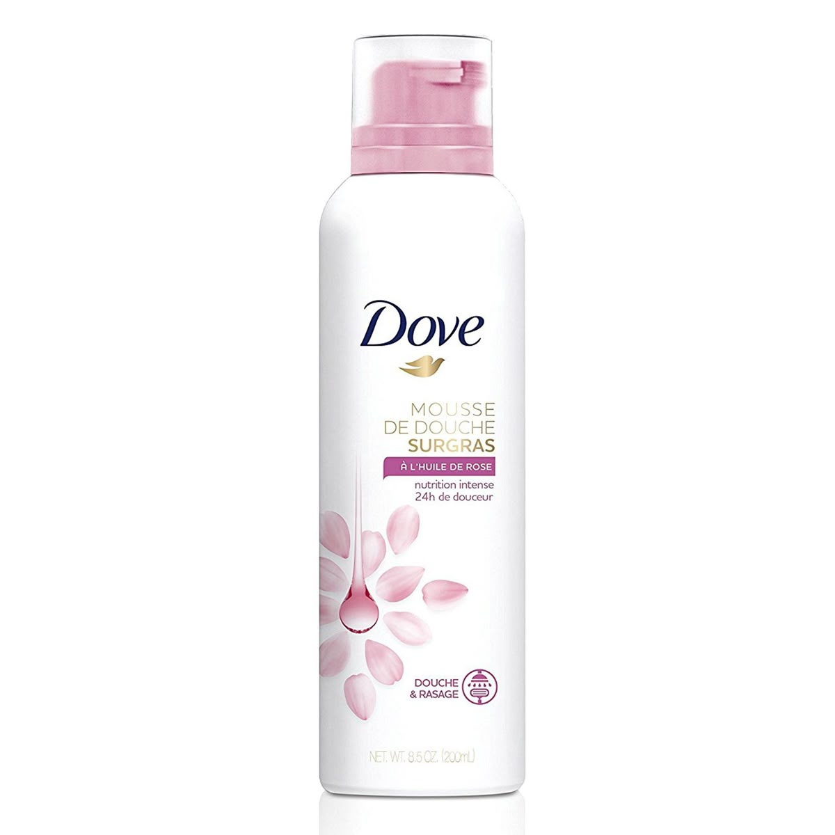 Dove Rose Oil Shower Mousse | Intense Nutrition