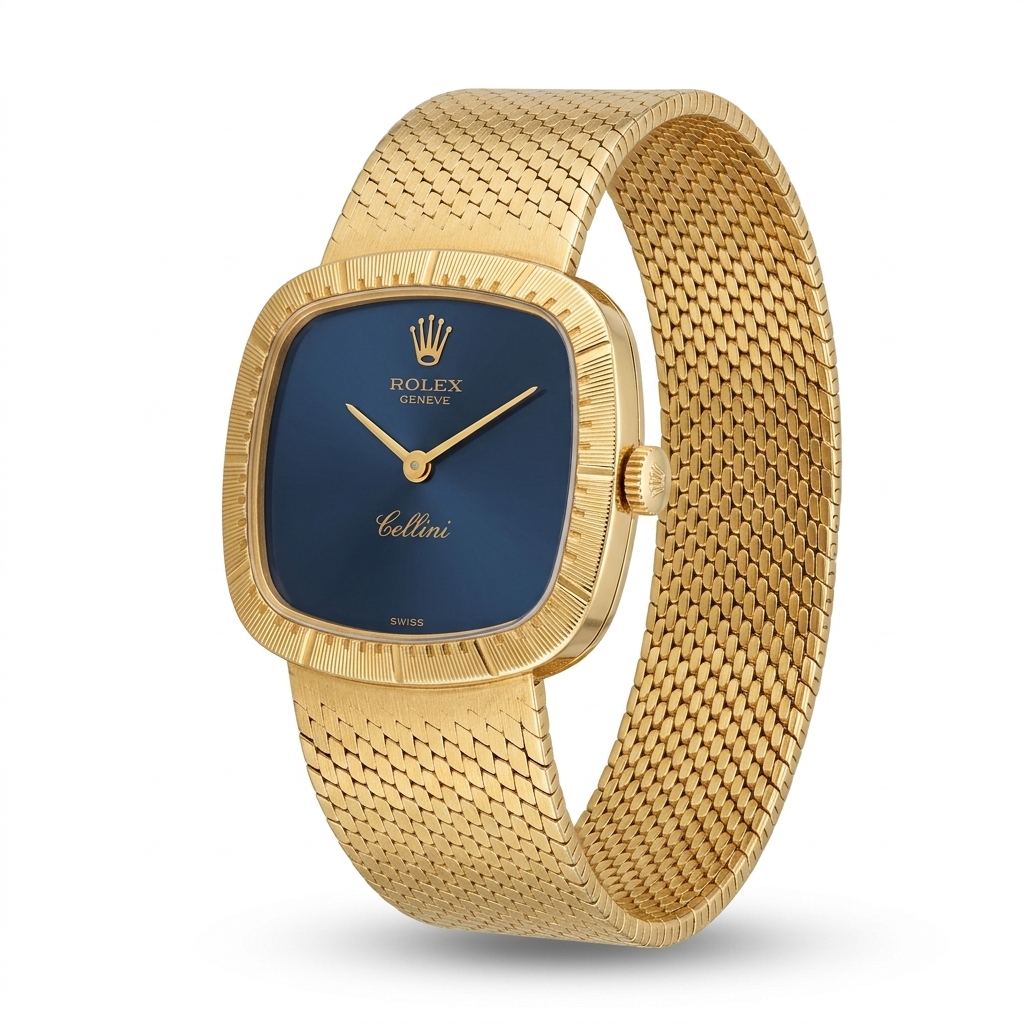 Rolex Cellini Gold Watch | Blue Dial