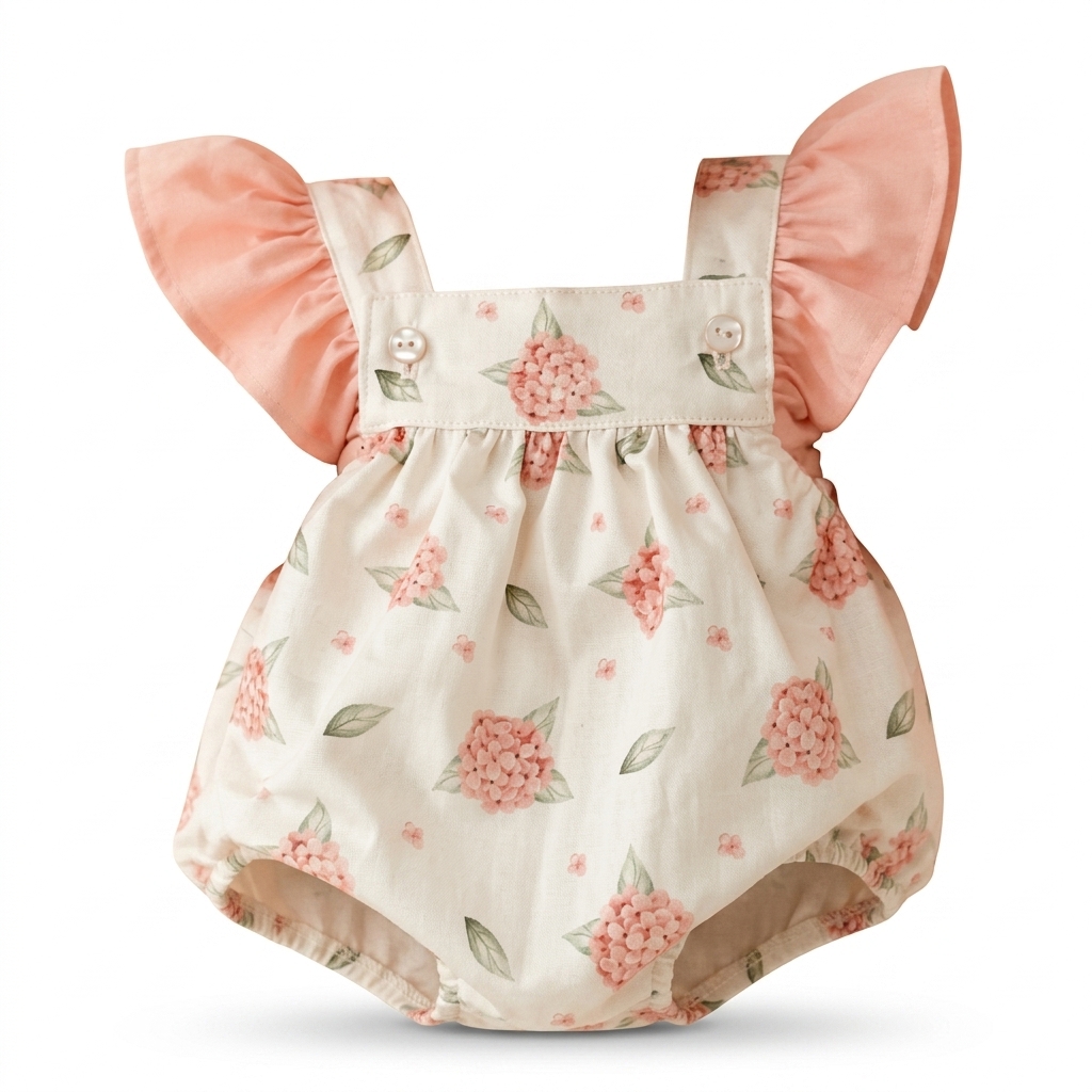 Baby Girl Floral Ruffle Romper