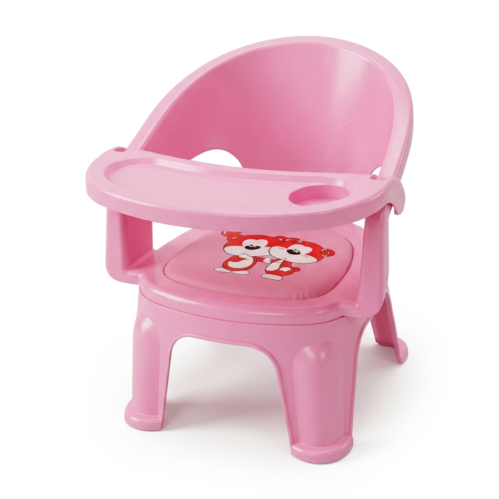 Pink Baby Feeding Chair with Tray
