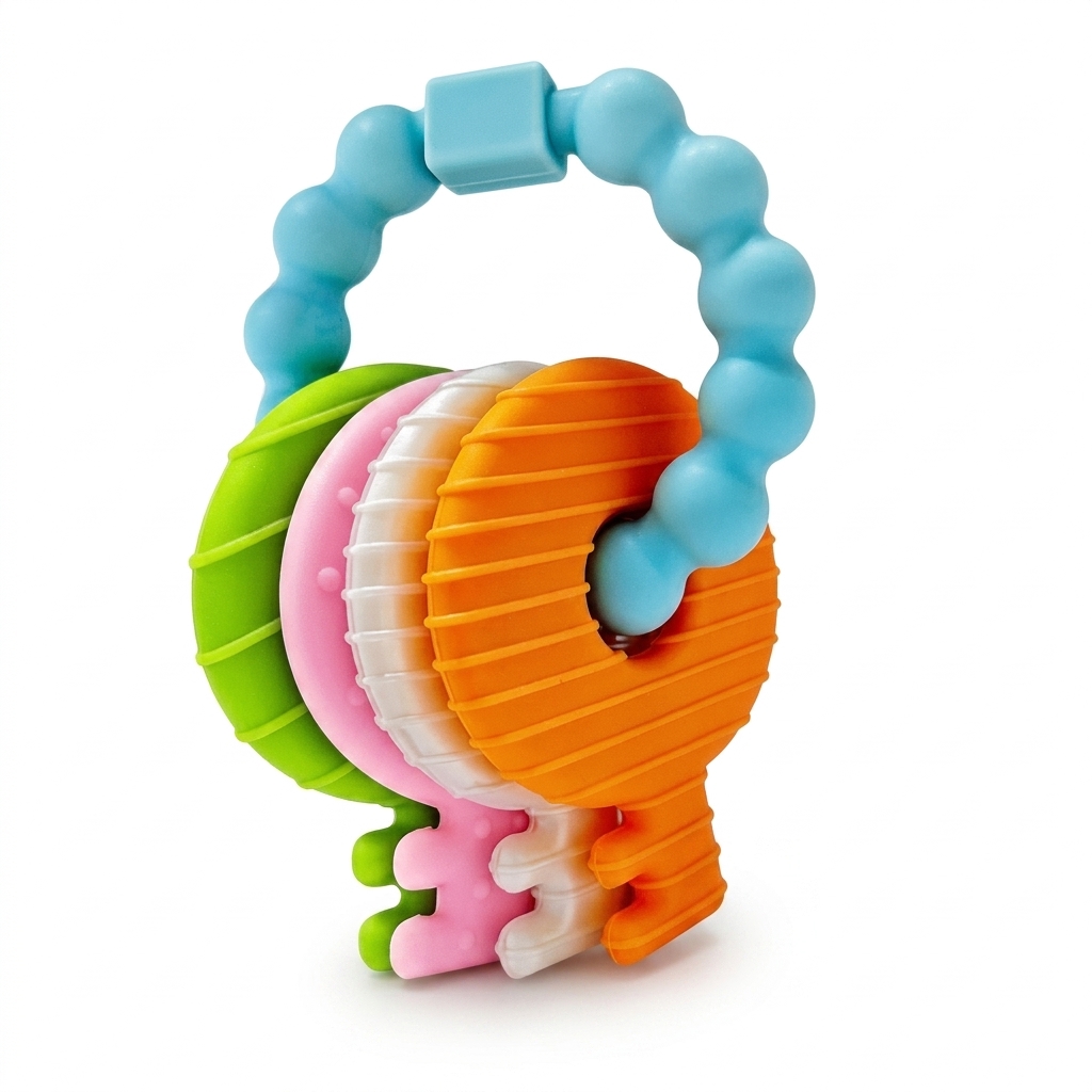 Silicone Baby Teether Keys for Infants