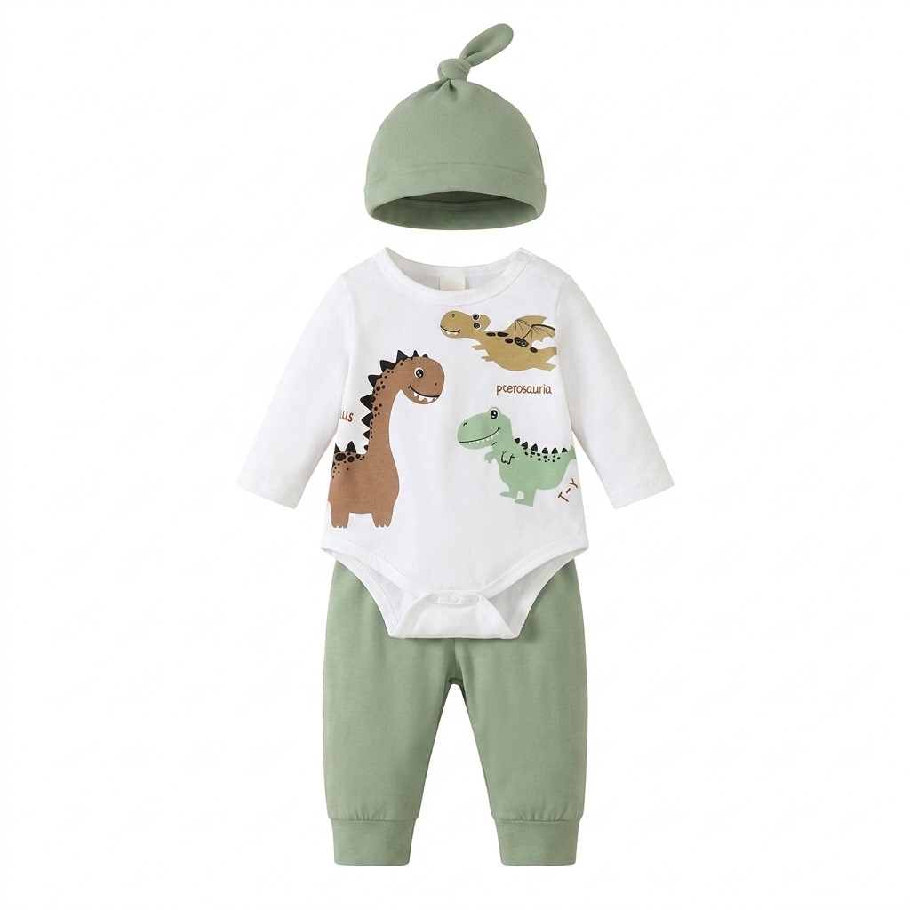 Baby Dinosaur Print Bodysuit & Pants Set