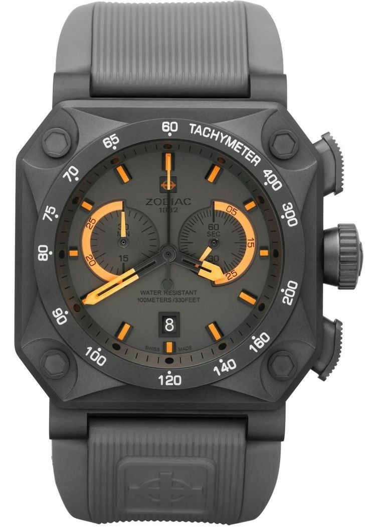 Zodiac Dark Grey Chronograph Watch