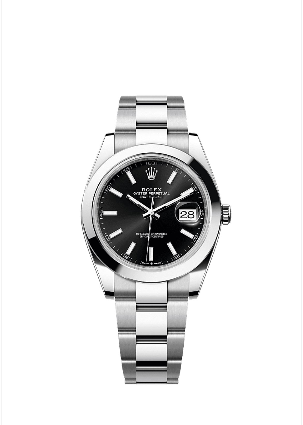 Rolex Datejust 36mm Black Dial Steel Watch