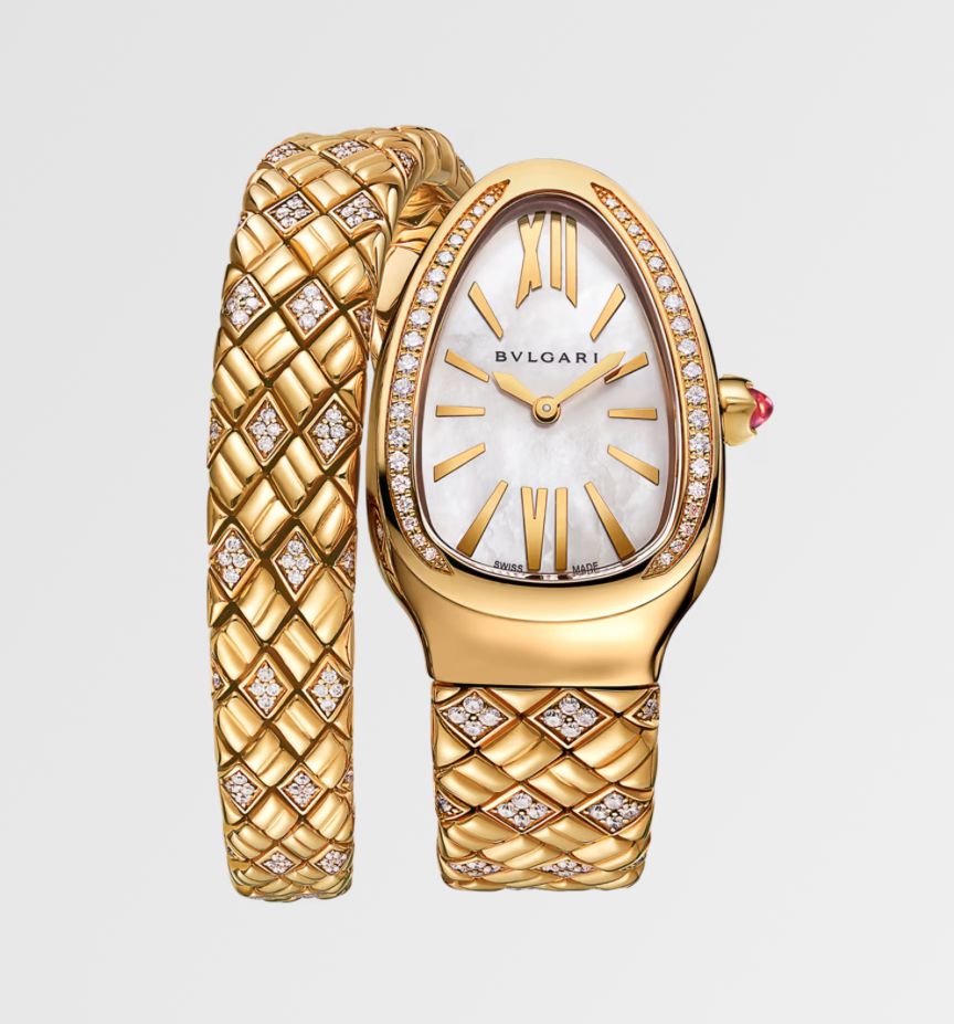Bulgari Serpenti Tubogas Diamond Gold Watch