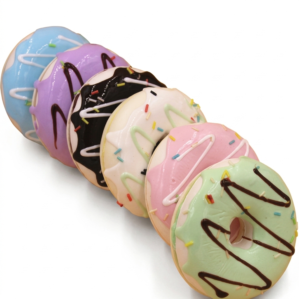 Colorful Donut Squishy Toys Set | Stress Relief
