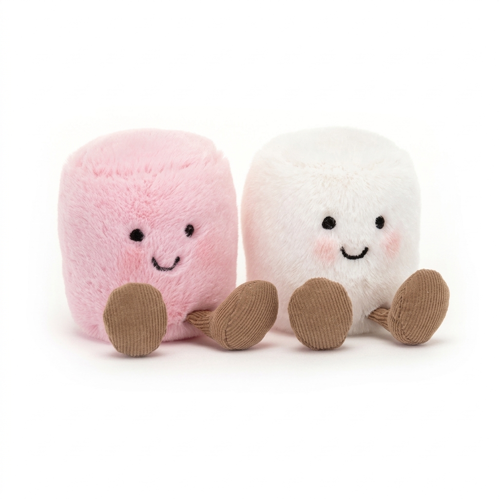 Cute Marshmallow Plush Toys Set | Soft & Cuddly