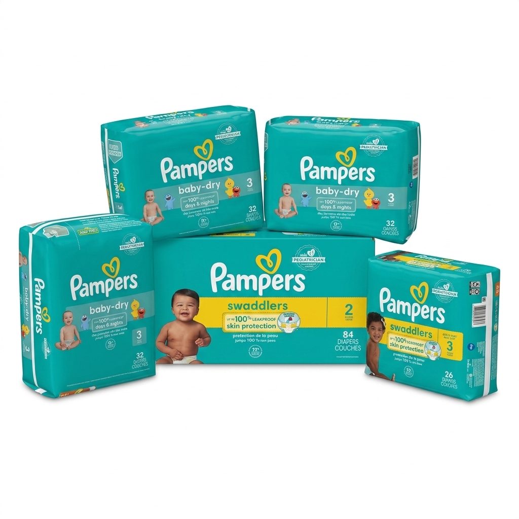 Pampers Baby-Dry & Swaddlers Diapers