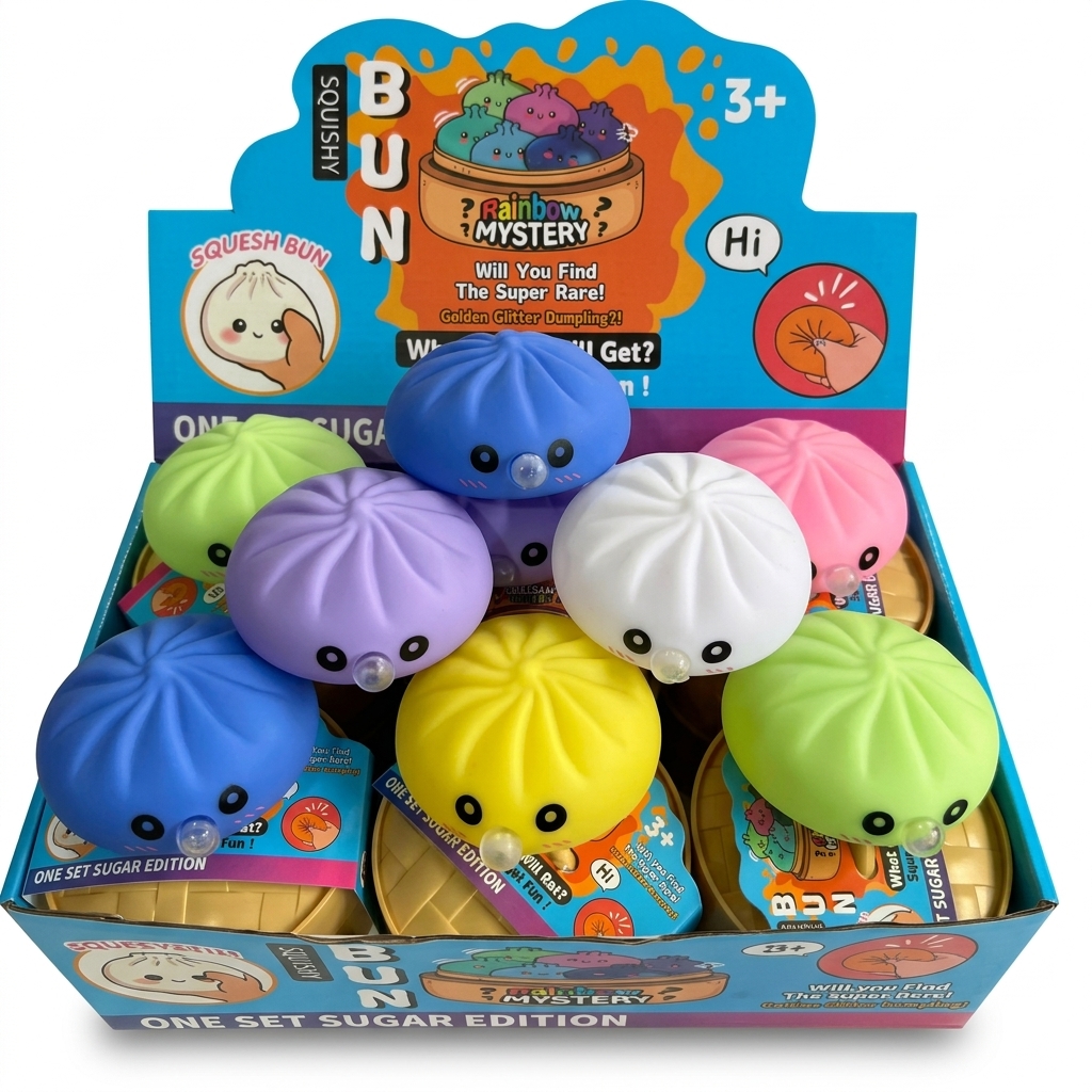 Squishy Bun Rainbow Mystery Collectible Toy