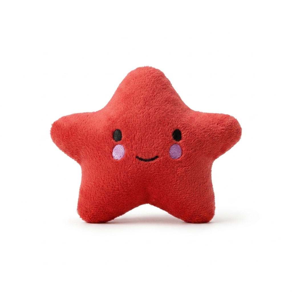 Cute Red Star Plush Toy | Soft & Cuddly