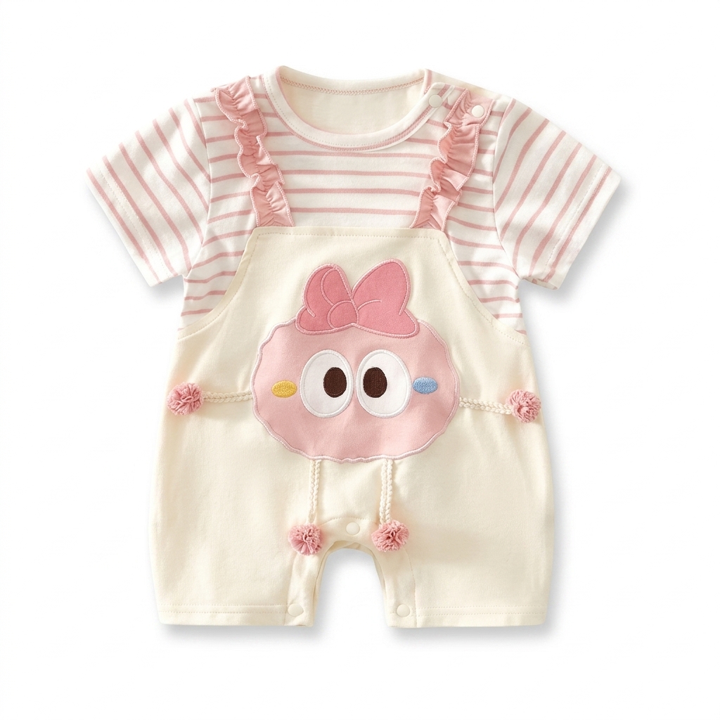 Baby Girls Romper | Cute Cartoon Overalls