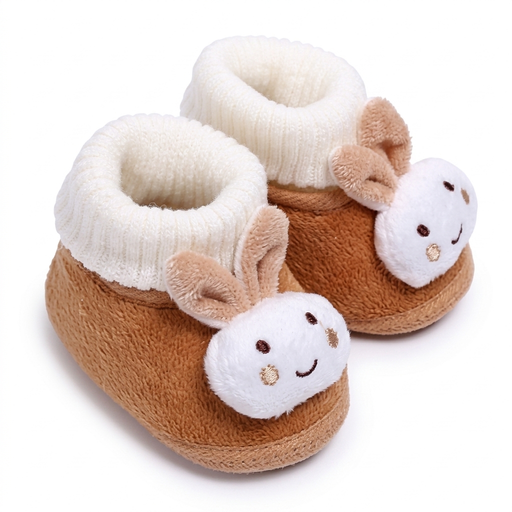 Cute Bunny Plush Baby Booties for Infants
