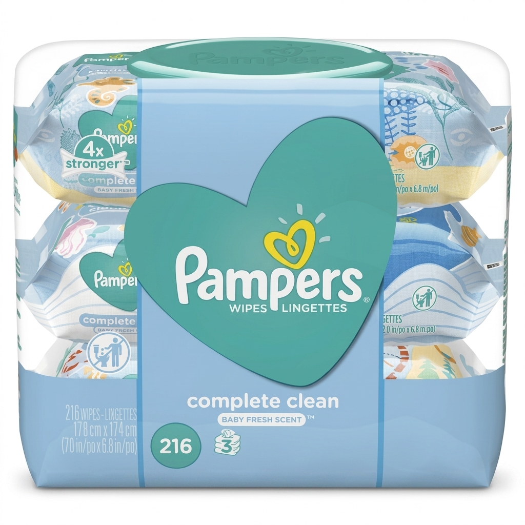 Pampers Complete Clean Baby Wipes 216 Count