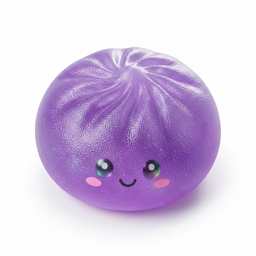 Cute Purple Dumpling Squishy Toy | Stress Relief