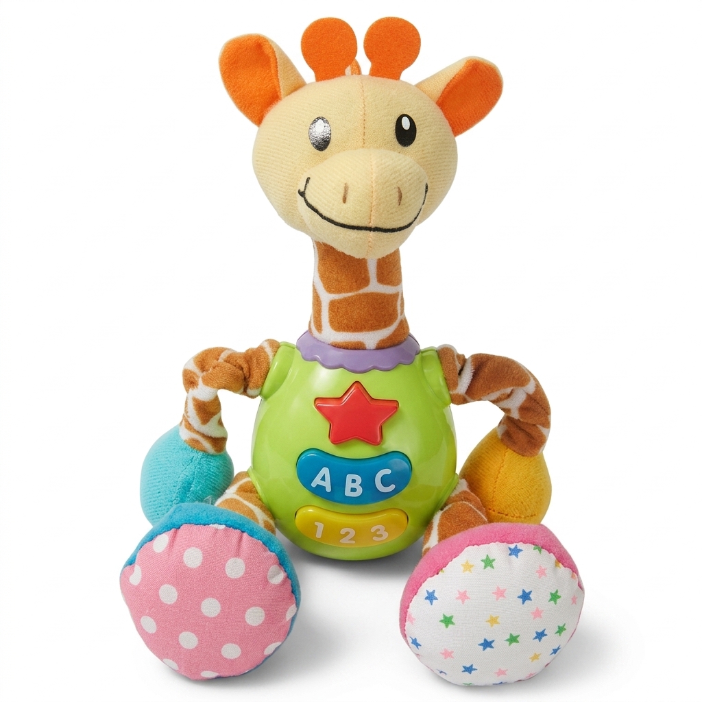 Interactive Plush Giraffe Toy for Babies & Toddlers