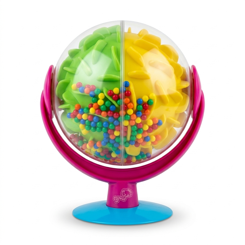 Vibrant Sensory Rattle Globe Toy for Babies