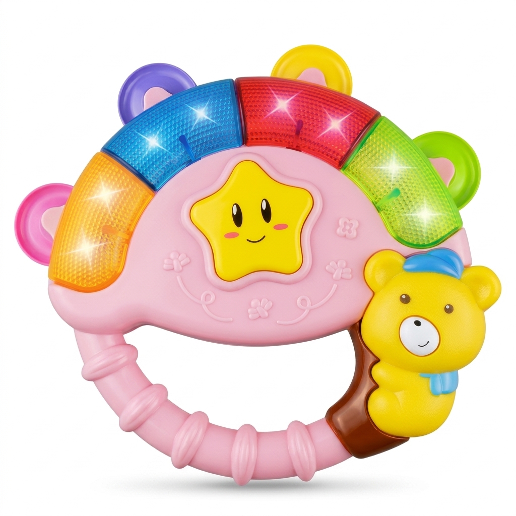 Musical Light-Up Baby Rattle Toy for Infants
