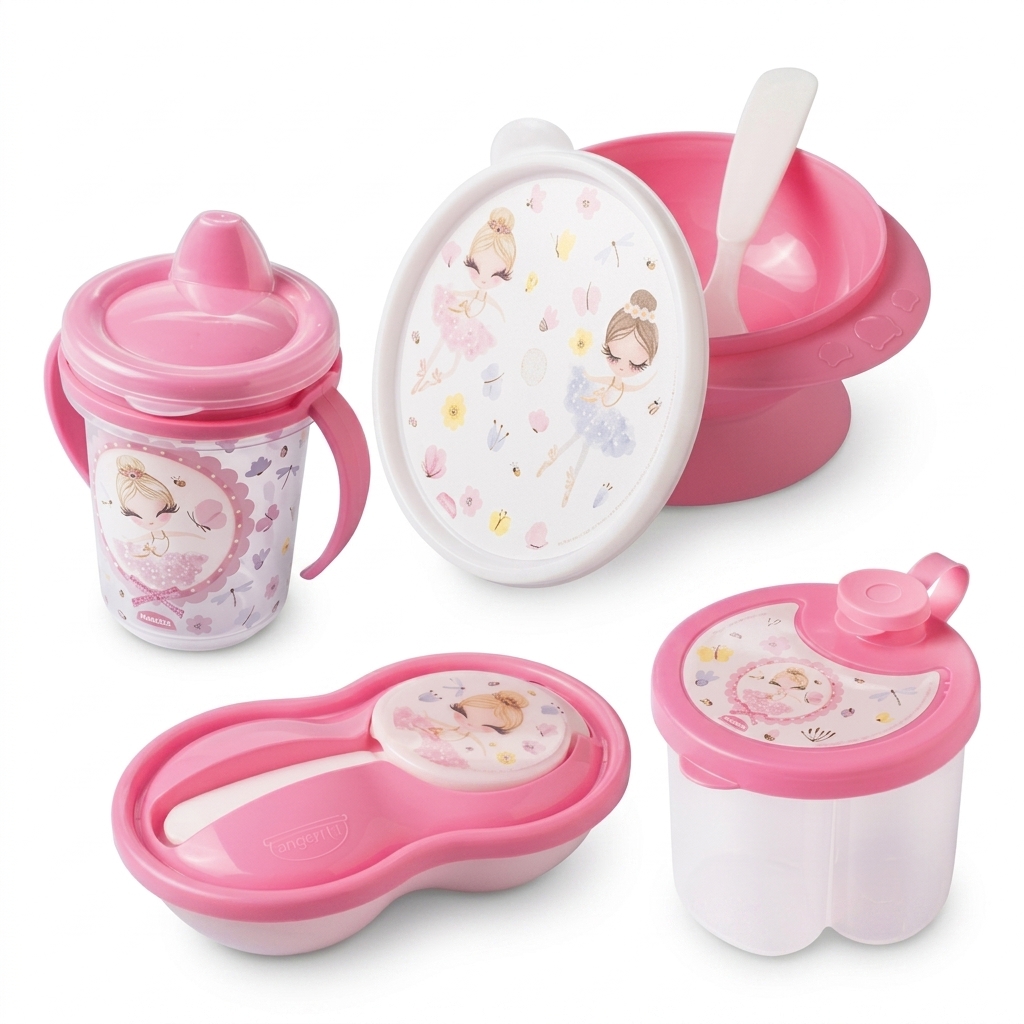 Baby Ballerina Pink Feeding Set for Toddlers