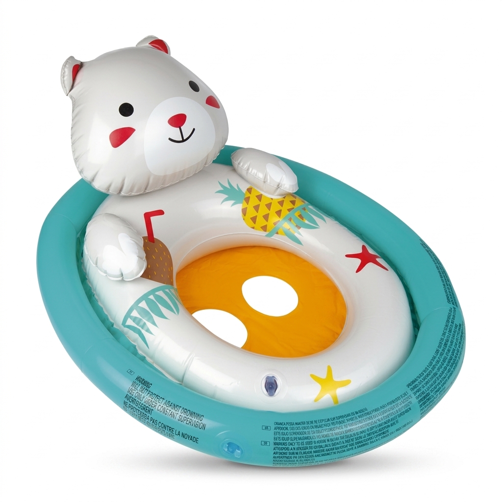 Cute Bear Baby Pool Float with Sunshade