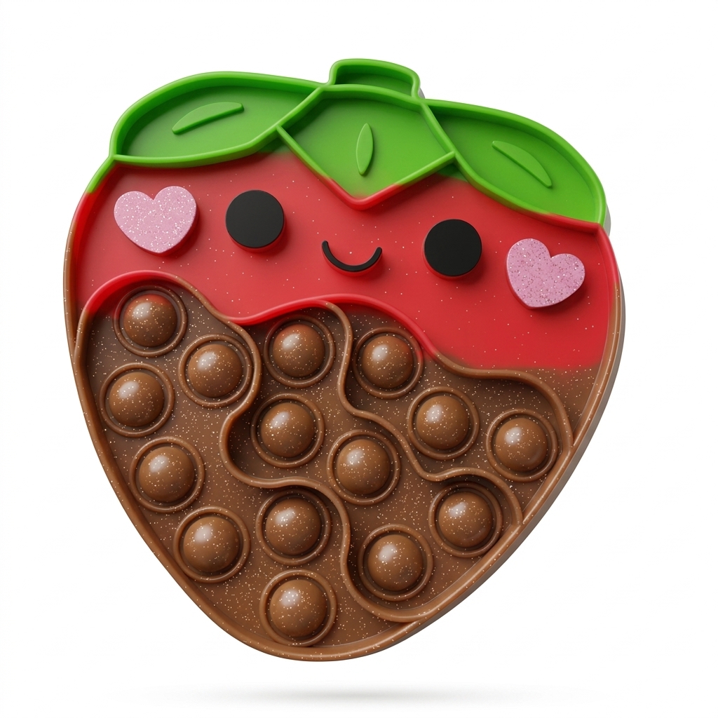 Strawberry Chocolate Pop It Fidget Toy