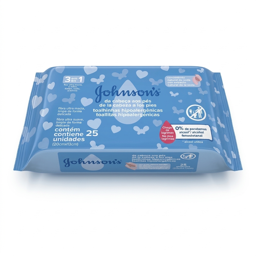 Johnson's Head to Toe Hypoallergenic Baby Wipes 25ct