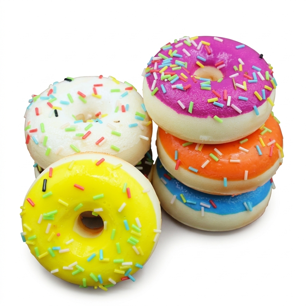 Vibrant Donut Decor Set with Sprinkles