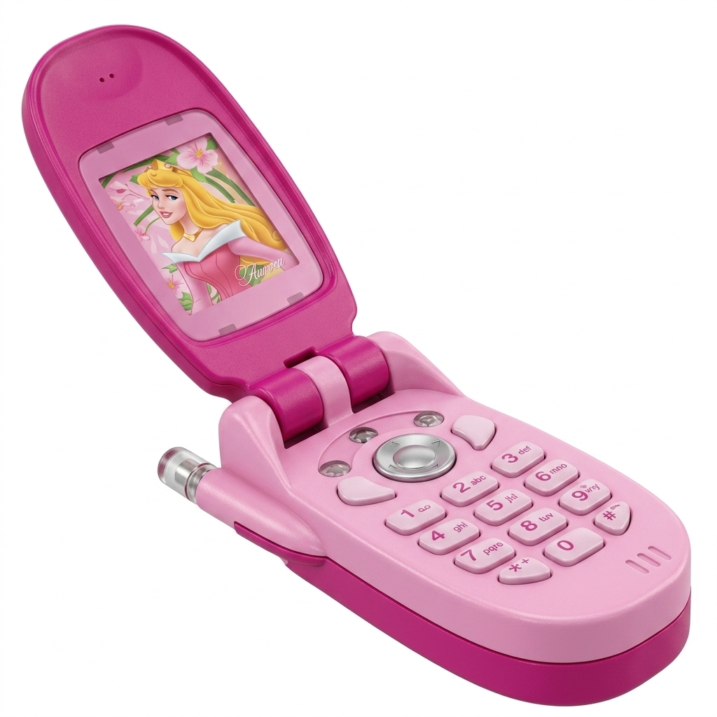 Disney Princess Aurora Pink Flip Toy Phone