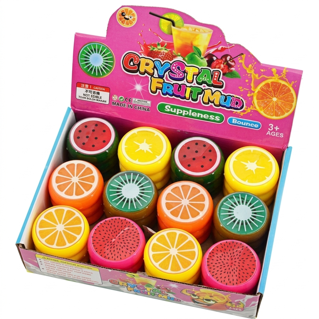 Crystal Fruit Mud Slime Toy Set for Kids