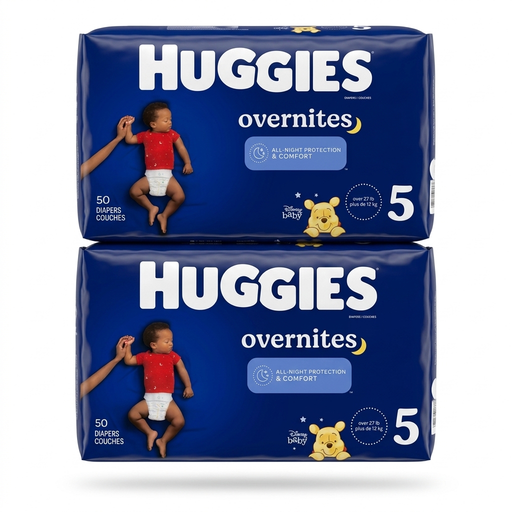 Huggies Overnites Diapers Size 5 (50 Count)