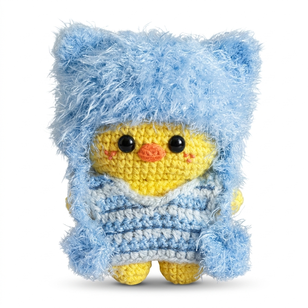 Cute Crocheted Chick Plush Toy