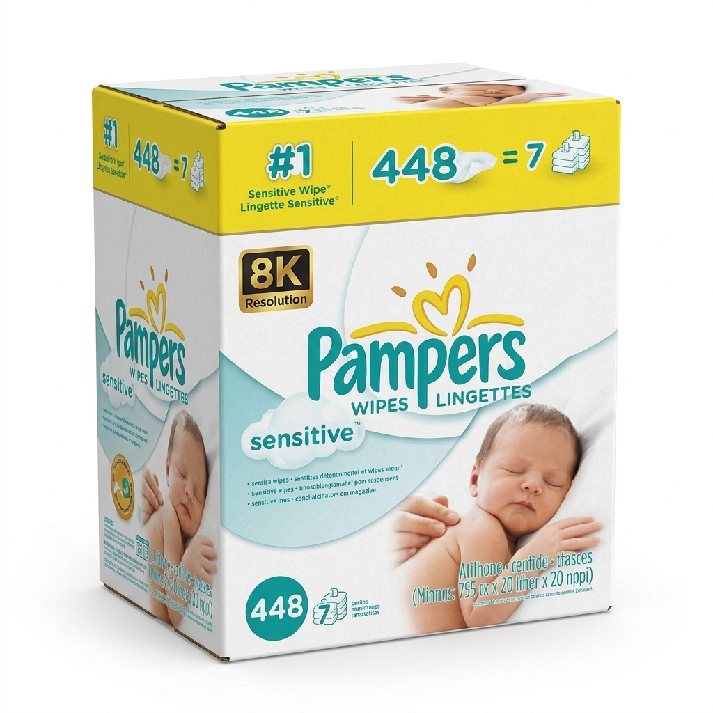 Pampers Sensitive Wipes 448 Count
