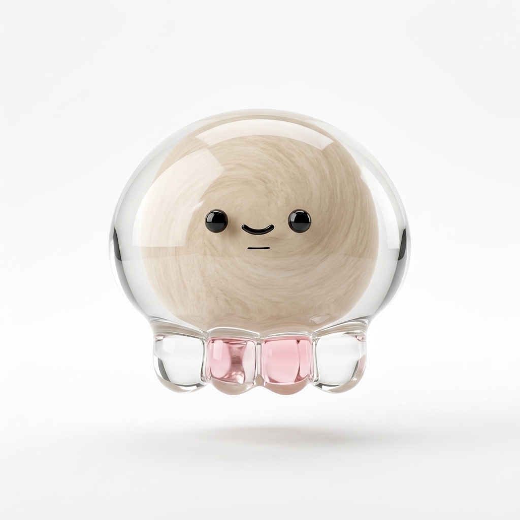 Cute Glass Jellyfish Desk Decor