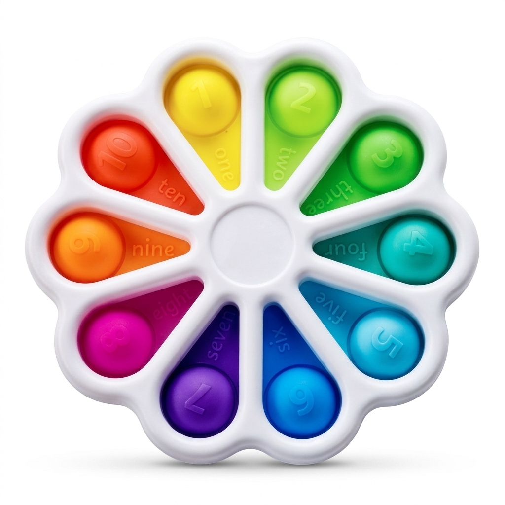 Rainbow Number Simple Dimple Fidget Toy