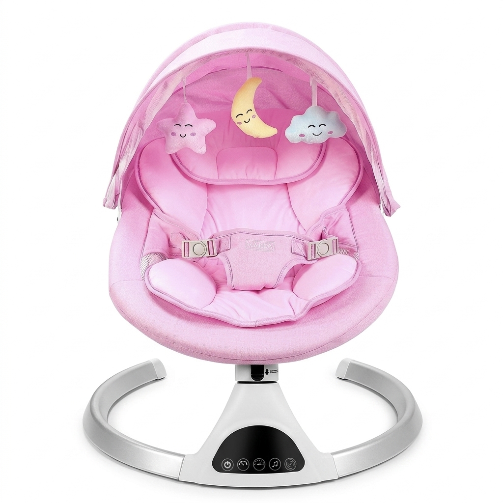 Pink Baby Electric Swing Rocker with Music & Toys