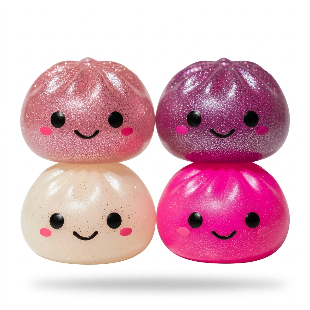 Glitter Bao Bun Collectibles | Cute Figurines