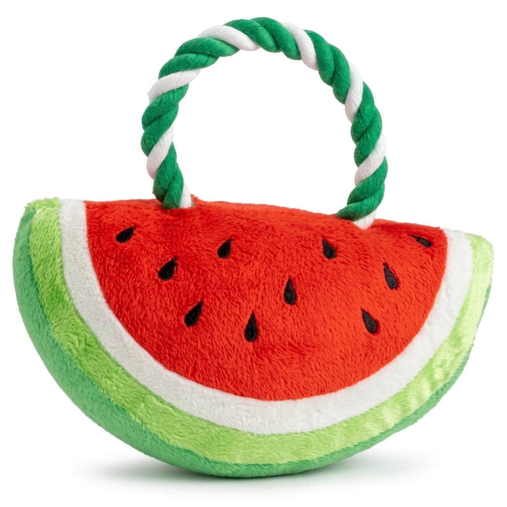 Watermelon Slice Dog Toy | Plush Chew & Tug Toy