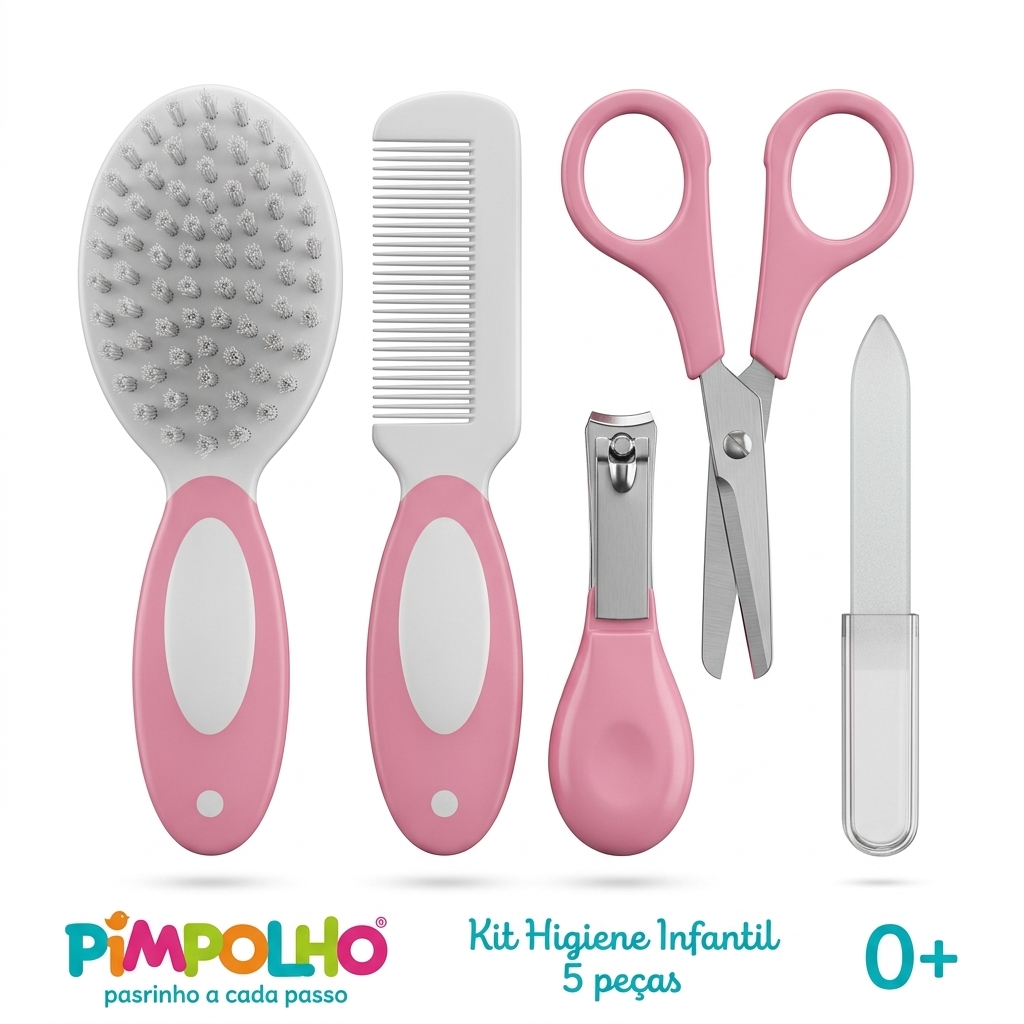 Pimpolho Baby Hygiene Grooming Kit 5 Pcs Pink