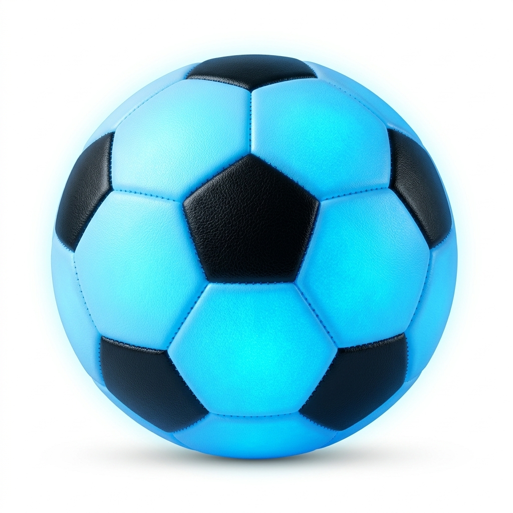 Glowing Blue Soccer Ball | LED Football