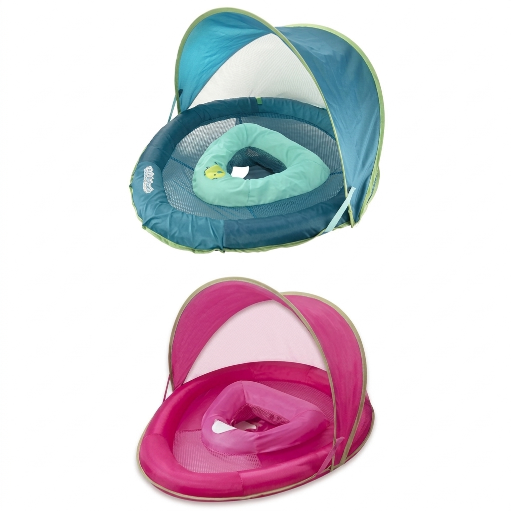 Baby Pool Float with Sun Canopy | Infant Swim Ring