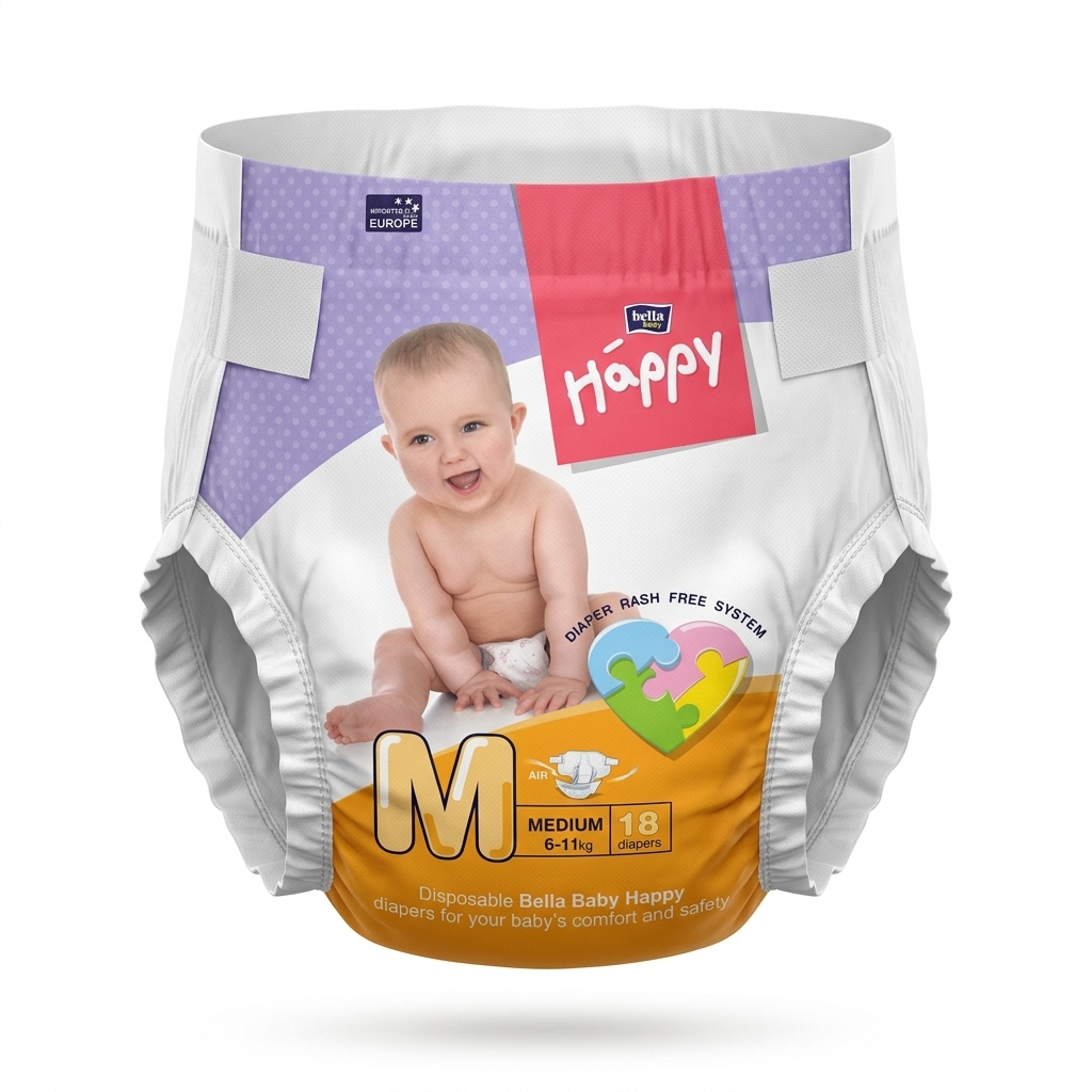 Bella Baby Happy Diapers M 6-11kg, 18 pcs