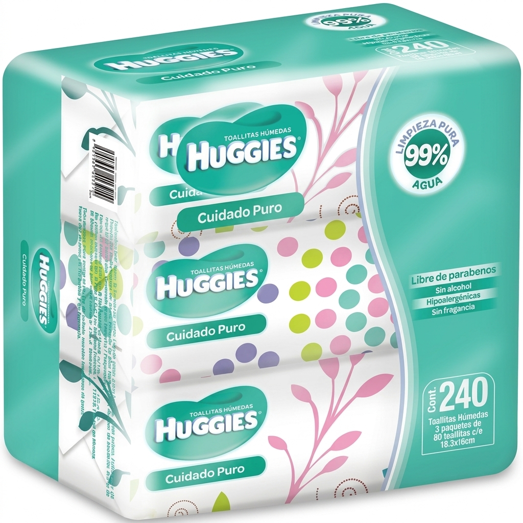 Huggies Pure Care Wet Wipes 240 Count