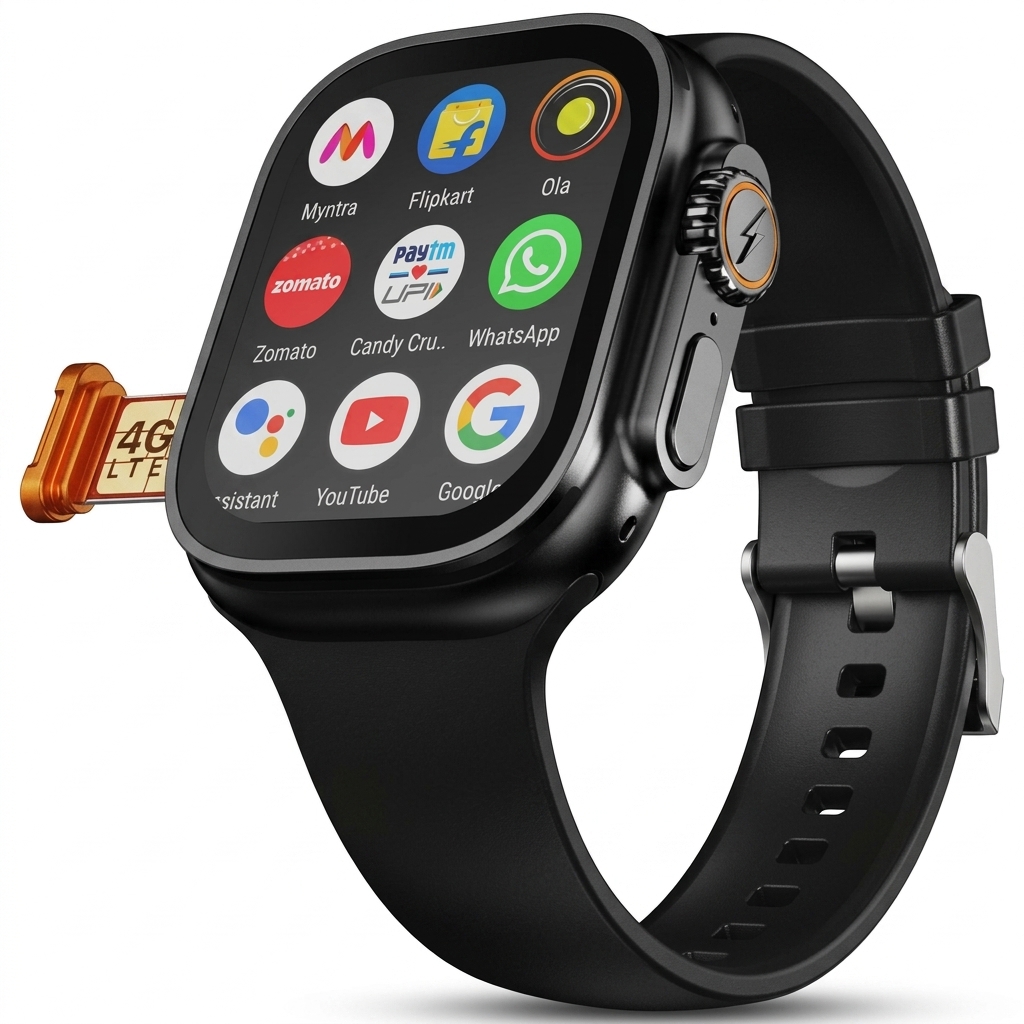 4G LTE Smartwatch with App Support & SIM Slot
