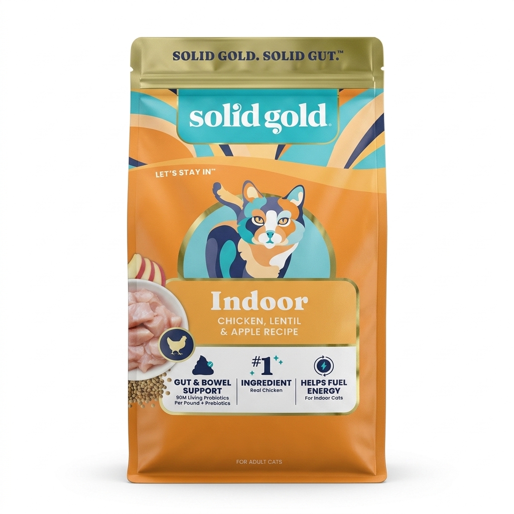 Solid Gold Indoor Cat Food - Chicken, Lentil & Apple