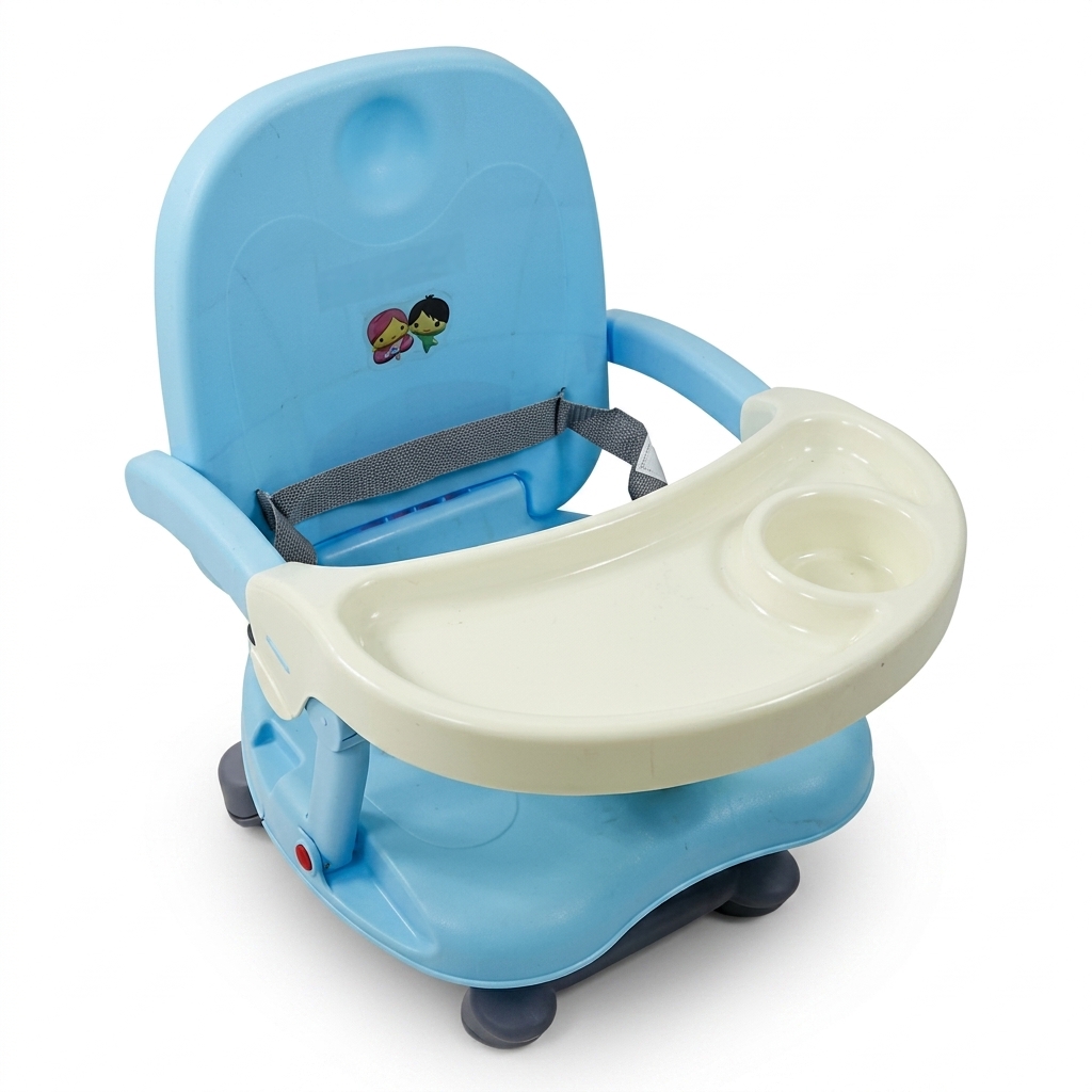 Portable Baby Booster Feeding Seat with Tray & Harness