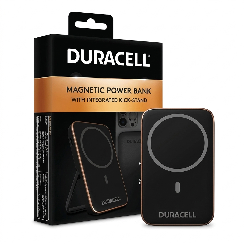 Duracell Magnetic Power Bank with Kick-Stand