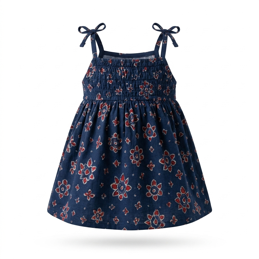 Girls' Floral Smocked Sundress