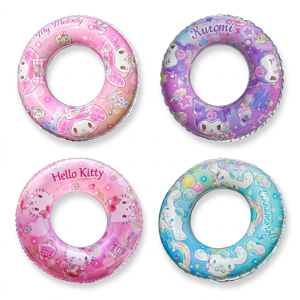 Sanrio Character Swimming Rings Set | Pool Floats