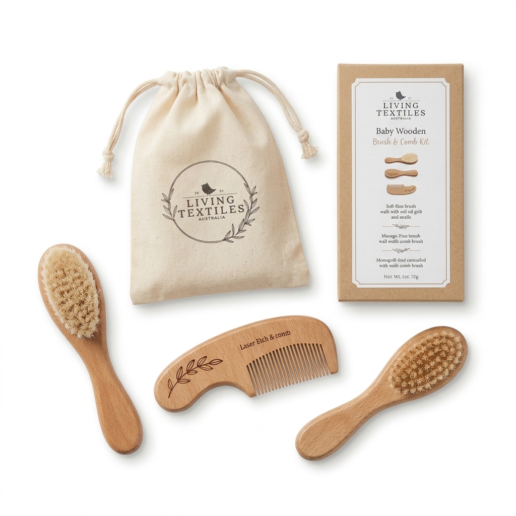 Baby Wooden Brush & Comb Kit | Gentle Hair Care