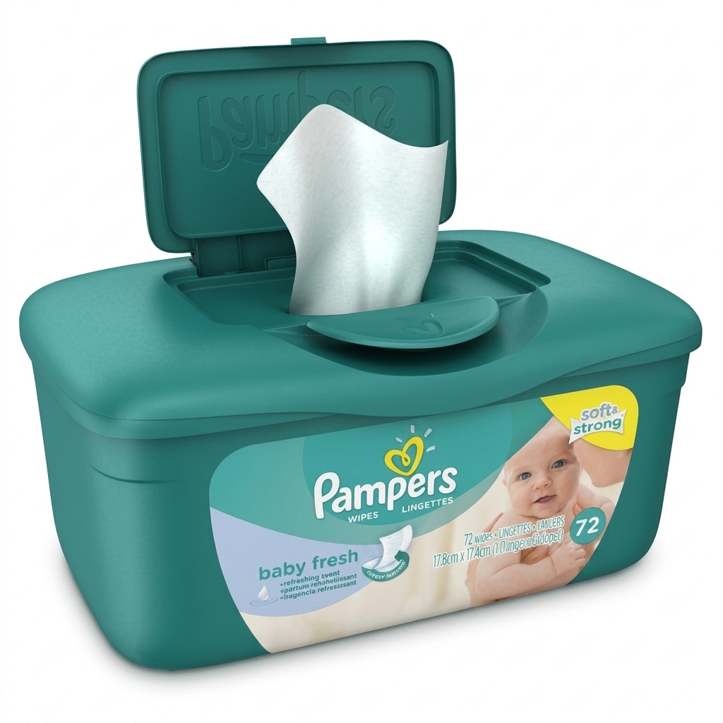 Pampers Baby Fresh Wipes 72 Count Dispenser